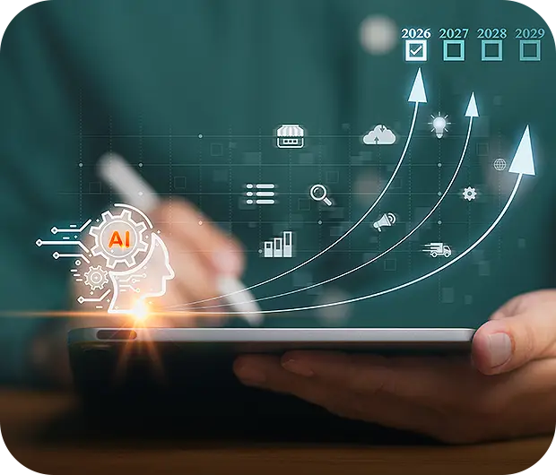 AI-driven retail growth analytics on a tablet